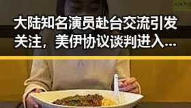 大陆知名演员赴台交流引发关注，美伊协议谈判进入第二阶段引发反思