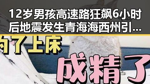 12岁男孩高速路狂飙6小时后地震发生青海海西州引发关注反差大