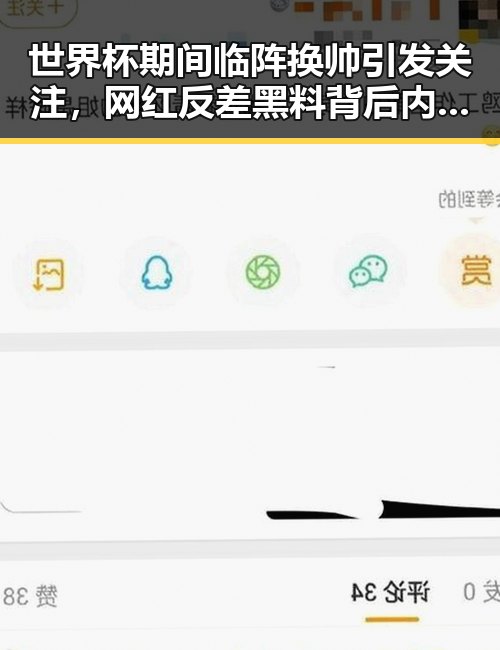 世界杯期间临阵换帅引发关注，网红反差黑料背后内幕交易事件也让人震惊
