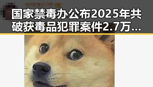国家禁毒办公布2025年共破获毒品犯罪案件2.7万起 两部门推动未来房屋建筑都将拥有专属数字身份证