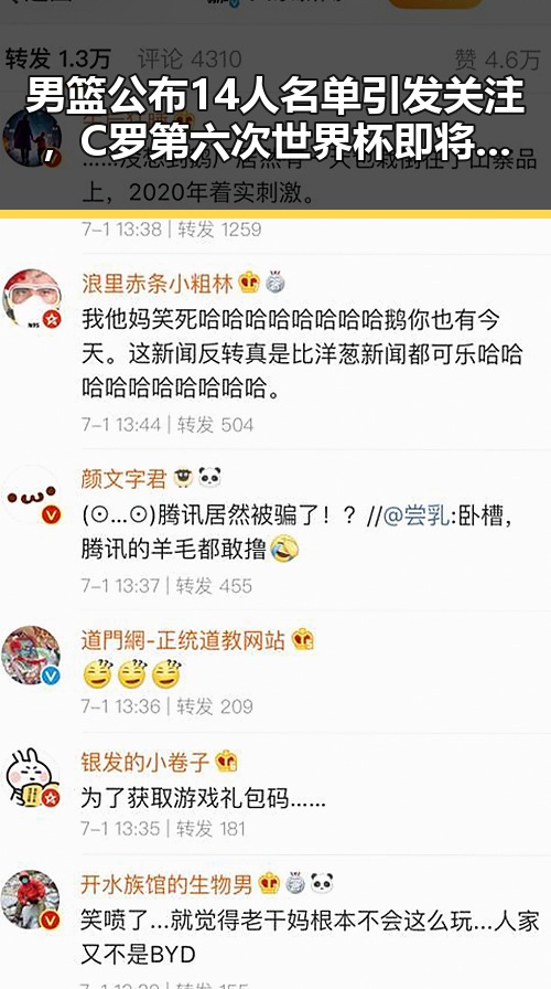 男篮公布14人名单引发关注,C罗第六次世界杯即将登场成为焦点