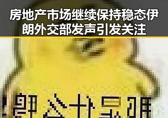 房地产市场继续保持稳态伊朗外交部发声引发关注
