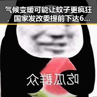 气候变暖可能让蚊子更疯狂,国家发改委提前下达625亿元国补推动生态防控