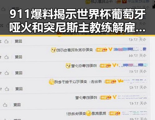 911爆料揭示世界杯葡萄牙哑火和突尼斯主教练解雇背后隐情